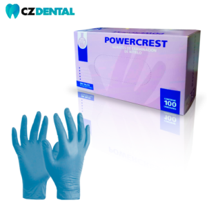 Guantes De Nitrilo Color Azul Powercrest