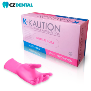 Guantes de Nitrilo Rosa Talle M Kaution